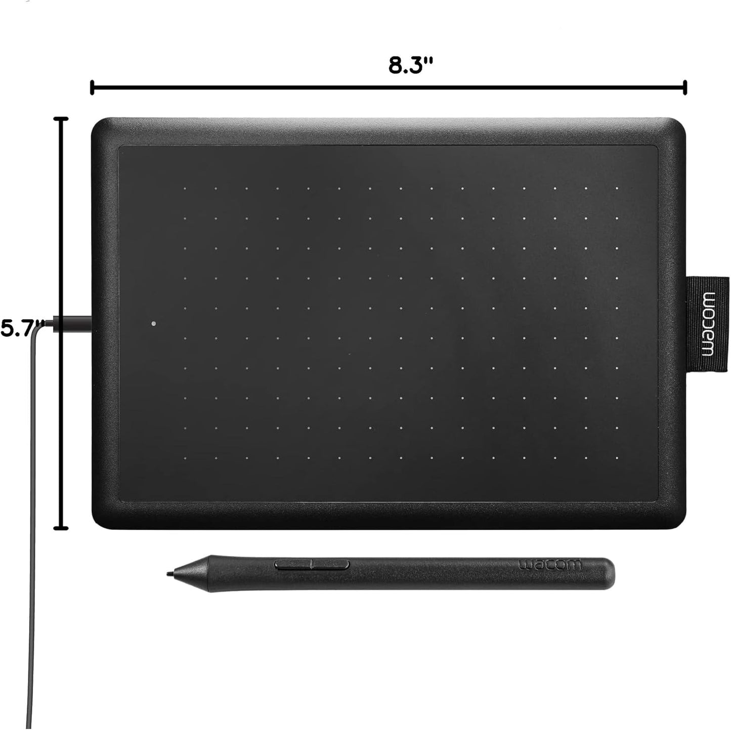 Small Graphics 8.3 x 5.7-Inch Portable Drawing Tablet for Students and Creators, Ergonomic 2048 Pressure-Sensitive Pen Included, Compatible with Chromebook, Mac, and Windows