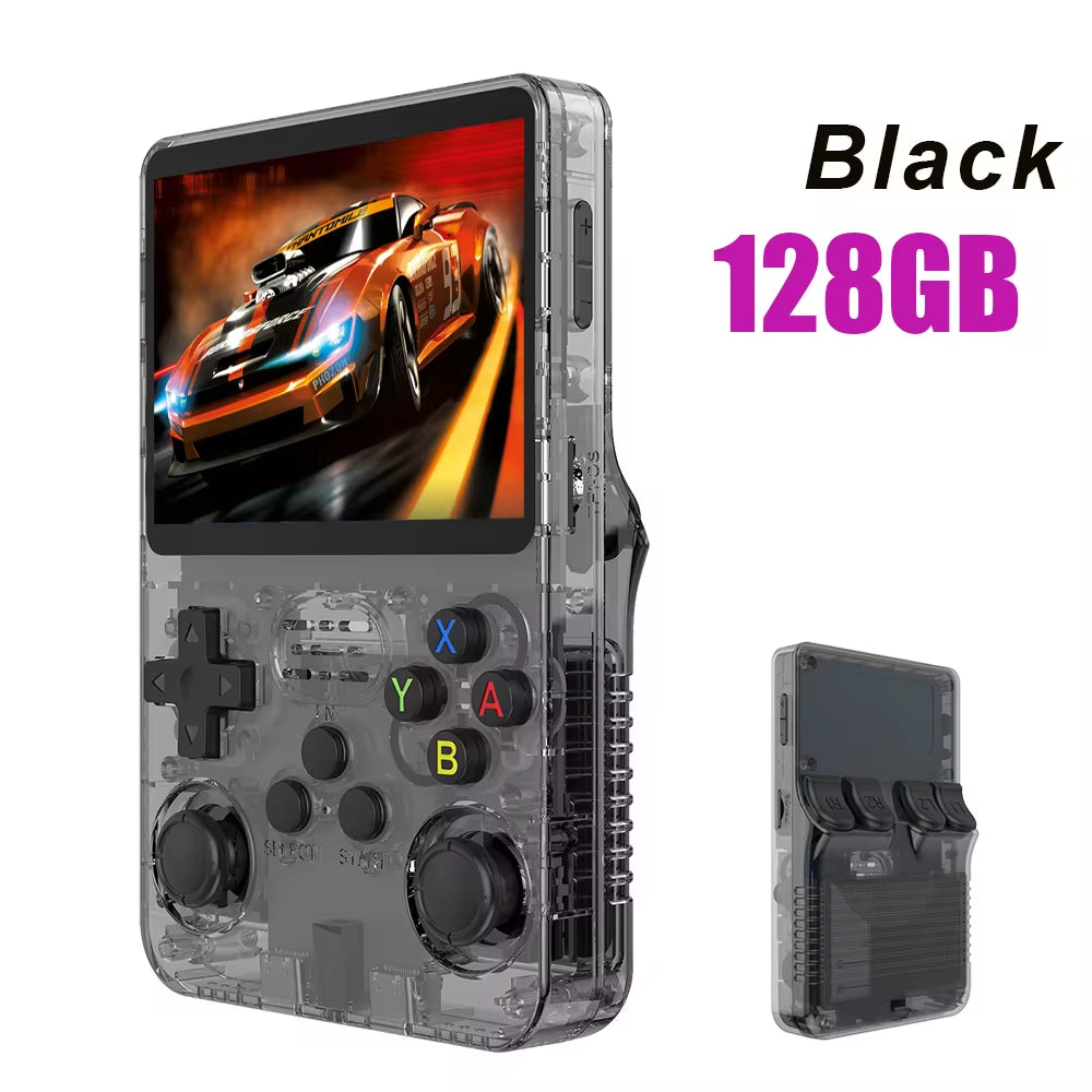 128GB R36S Retro Handheld Video Game Console with Linux System, 3.5-Inch IPS Screen, R35S Pro Portable Pocket Video Player, 64GB Preloaded Games