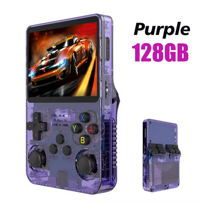 128GB R36S Retro Handheld Video Game Console with Linux System, 3.5-Inch IPS Screen, R35S Pro Portable Pocket Video Player, 64GB Preloaded Games