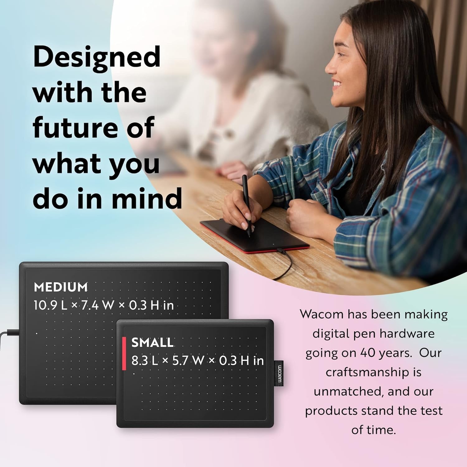 Small Graphics 8.3 x 5.7-Inch Portable Drawing Tablet for Students and Creators, Ergonomic 2048 Pressure-Sensitive Pen Included, Compatible with Chromebook, Mac, and Windows