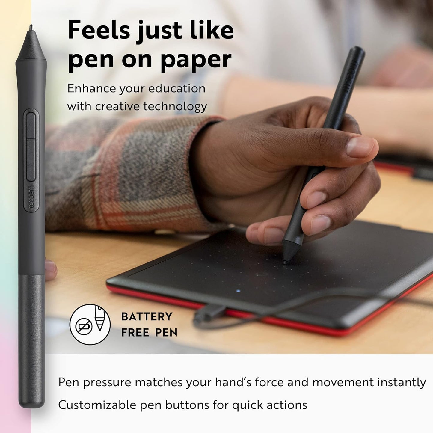 Small Graphics 8.3 x 5.7-Inch Portable Drawing Tablet for Students and Creators, Ergonomic 2048 Pressure-Sensitive Pen Included, Compatible with Chromebook, Mac, and Windows