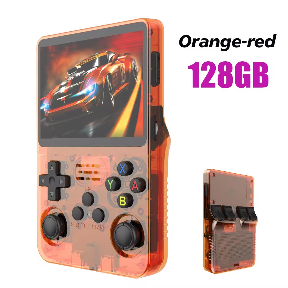 128GB R36S Retro Handheld Video Game Console with Linux System, 3.5-Inch IPS Screen, R35S Pro Portable Pocket Video Player, 64GB Preloaded Games