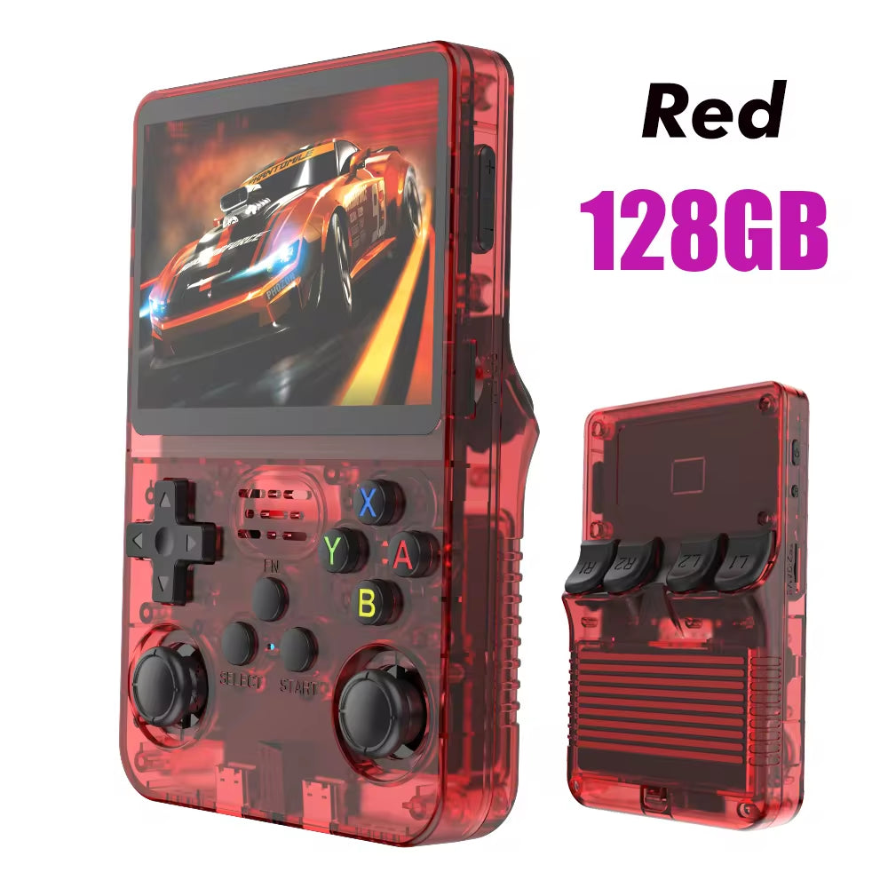 128GB R36S Retro Handheld Video Game Console with Linux System, 3.5-Inch IPS Screen, R35S Pro Portable Pocket Video Player, 64GB Preloaded Games