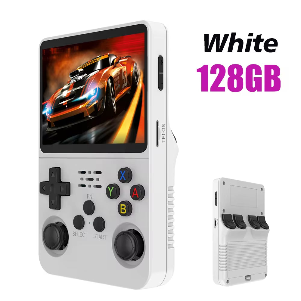 128GB R36S Retro Handheld Video Game Console with Linux System, 3.5-Inch IPS Screen, R35S Pro Portable Pocket Video Player, 64GB Preloaded Games