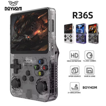 128GB R36S Retro Handheld Video Game Console with Linux System, 3.5-Inch IPS Screen, R35S Pro Portable Pocket Video Player, 64GB Preloaded Games