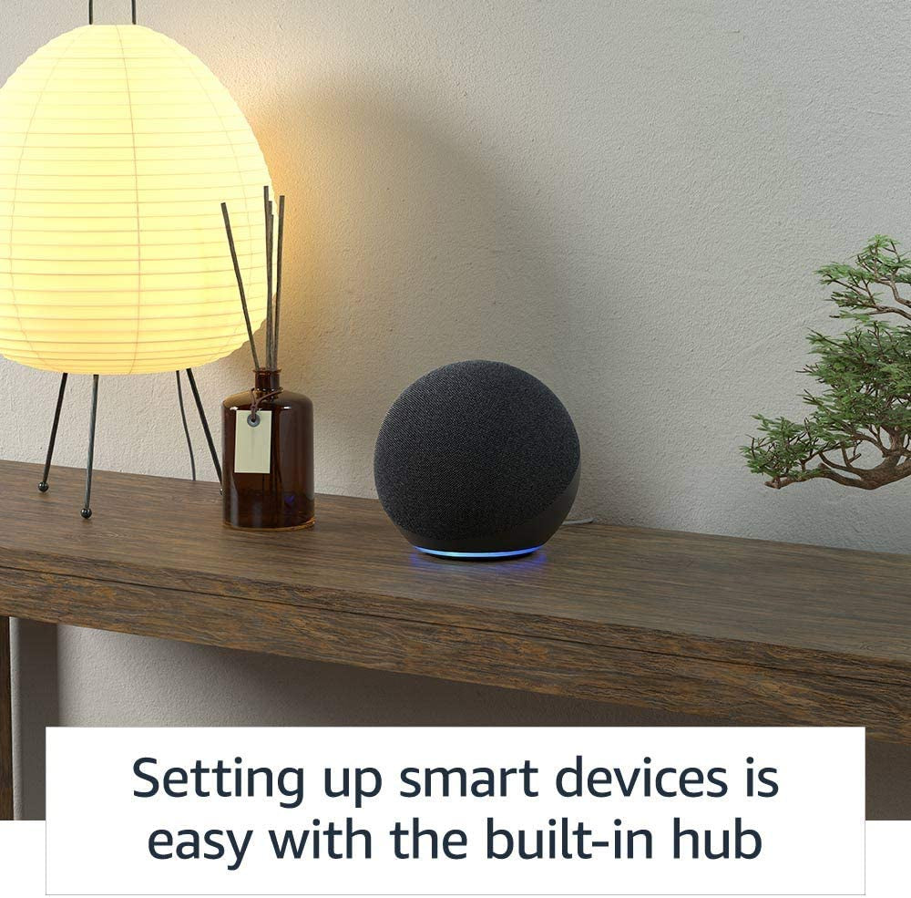 Echo (Latest Model) with Enhanced Audio, Smart Home Integration, and Alexa Voice Assistant, Charcoal