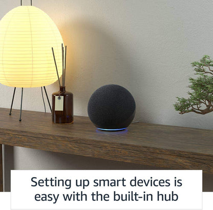 Echo (Latest Model) with Enhanced Audio, Smart Home Integration, and Alexa Voice Assistant, Charcoal